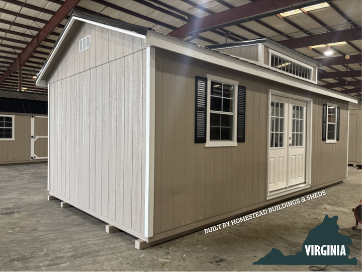 12x24 Deluxe A-Frame Building with Dormer #VA5