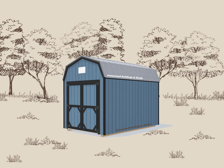 8x12 Utility High Barn: Standard Design