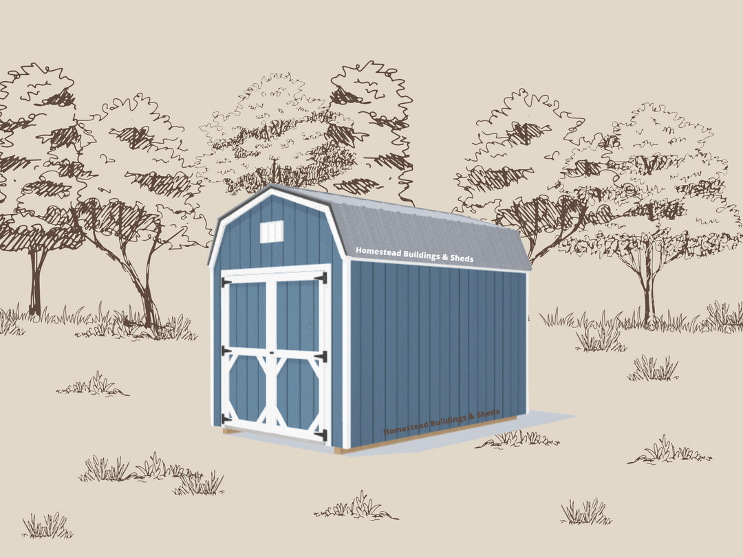 8x12 Utility High Barn: Standard Design