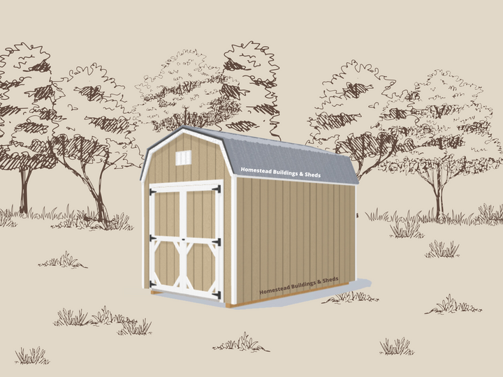 8x12 Utility High Barn: Standard Design