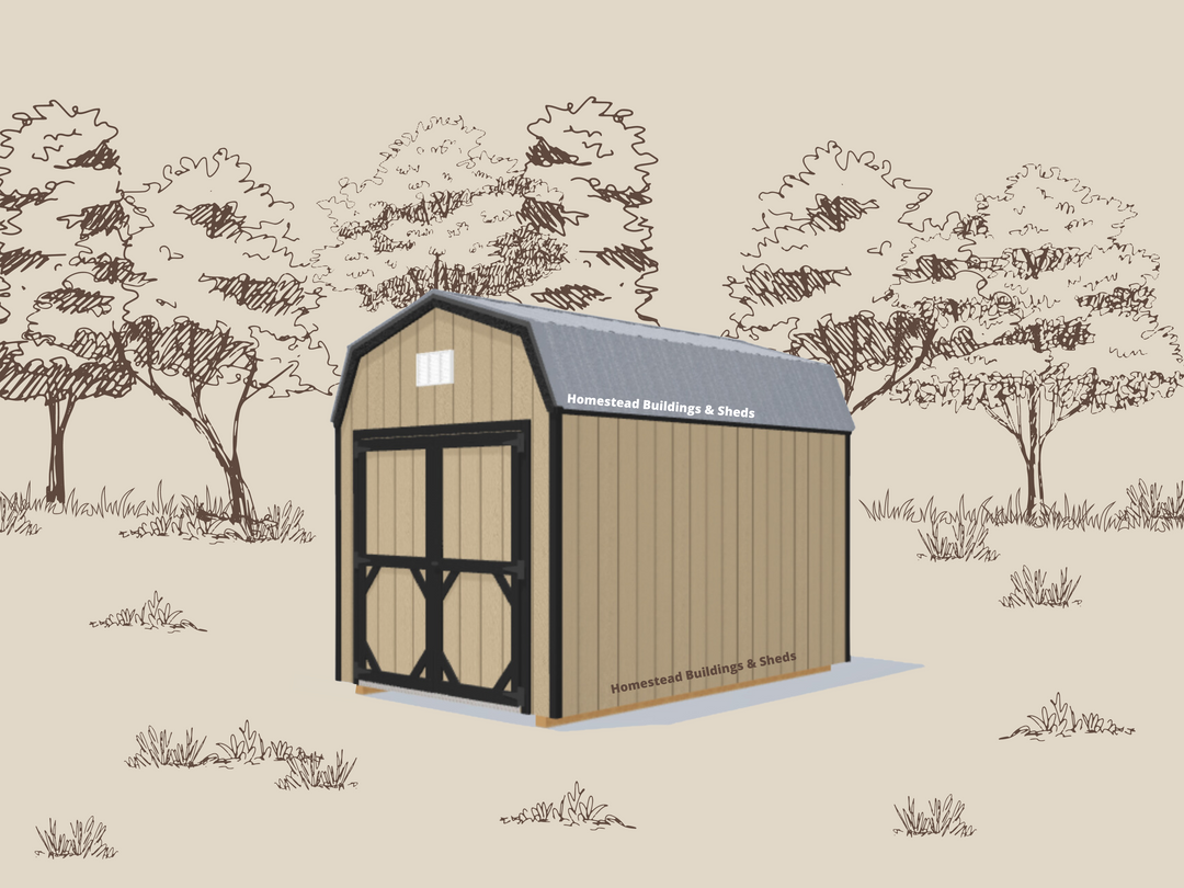 8x12 Utility High Barn: Standard Design