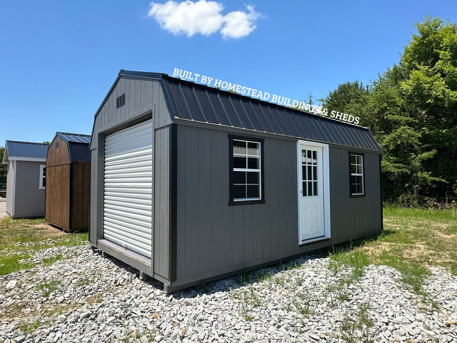 12x20 Heavy Duty Deluxe High Barn Garage Design #65 - Homestead Buildings & Sheds