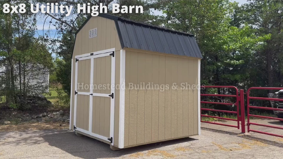 8x8 Utility High Barn Design #57