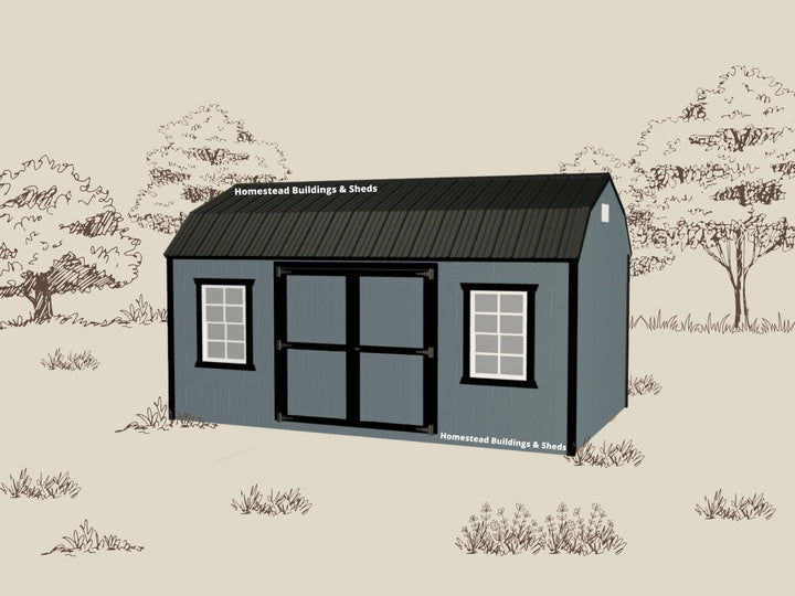 10x16 Economy Barn Style #SDI10160612 - Homestead Buildings & Sheds