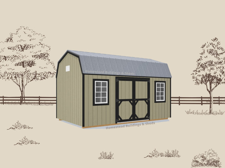 10x16 Utility High Barn: Custom Order - Homestead Buildings & Sheds