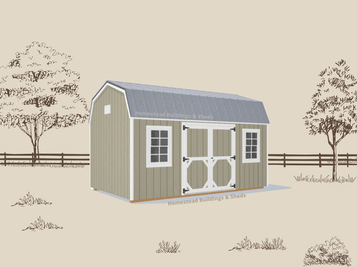 10x16 Utility High Barn: Custom Order - Homestead Buildings & Sheds