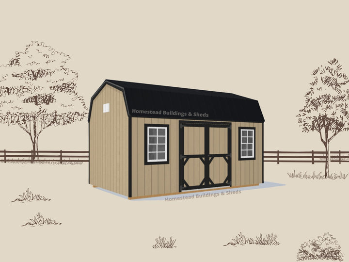 10x16 Utility High Barn: Custom Order - Homestead Buildings & Sheds