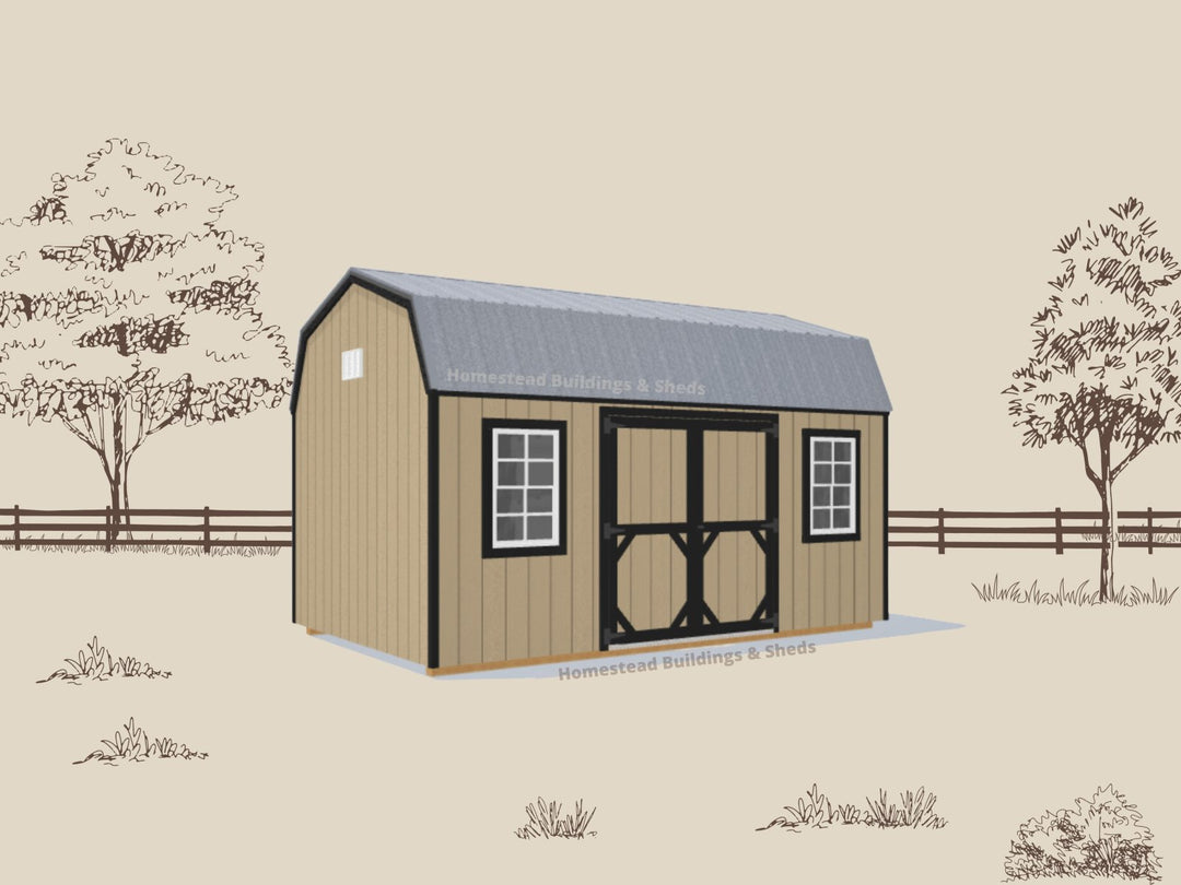 10x16 Utility High Barn: Custom Order - Homestead Buildings & Sheds