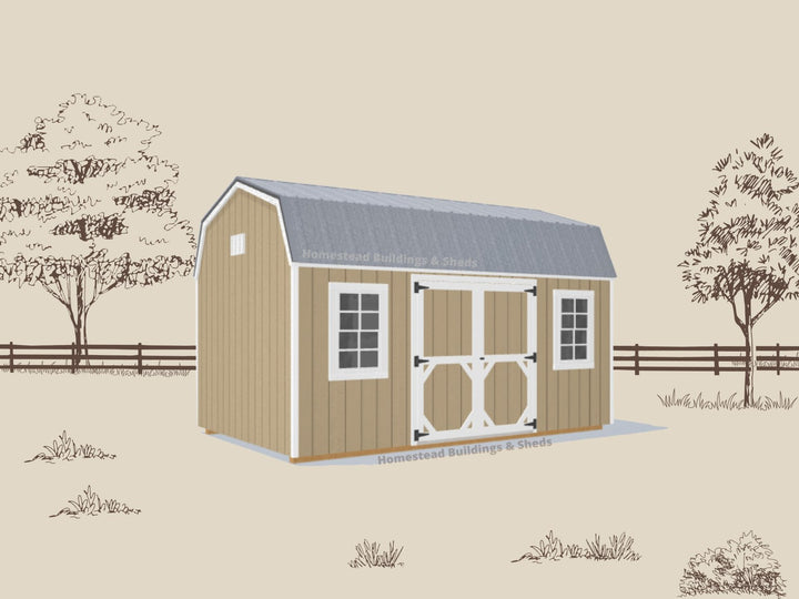 10x16 Utility High Barn: Custom Order - Homestead Buildings & Sheds