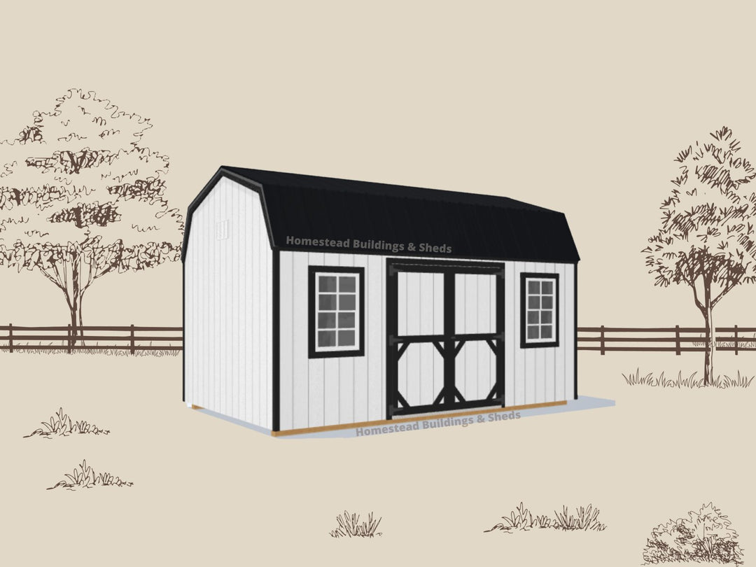 10x16 Utility High Barn: Custom Order - Homestead Buildings & Sheds