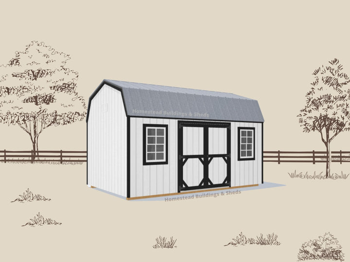 10x16 Utility High Barn: Custom Order - Homestead Buildings & Sheds