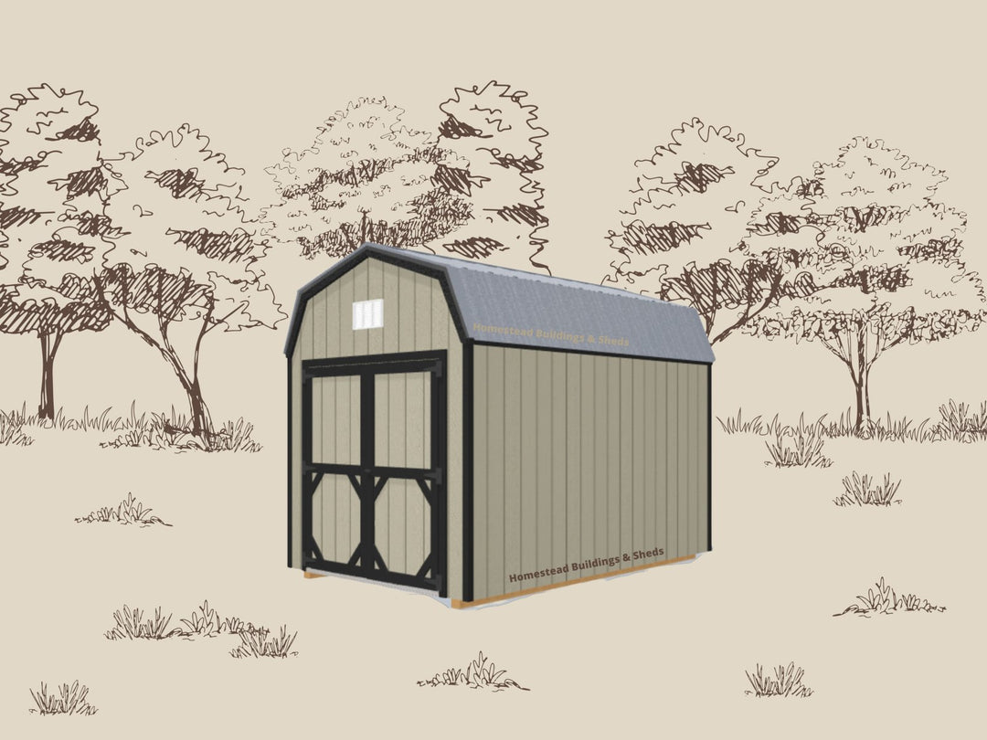 8x12 Utility High Barn: Custom Order - Homestead Buildings & Sheds