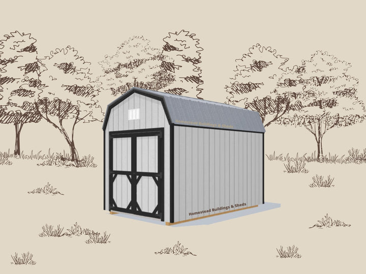 8x12 Utility High Barn: Custom Order - Homestead Buildings & Sheds