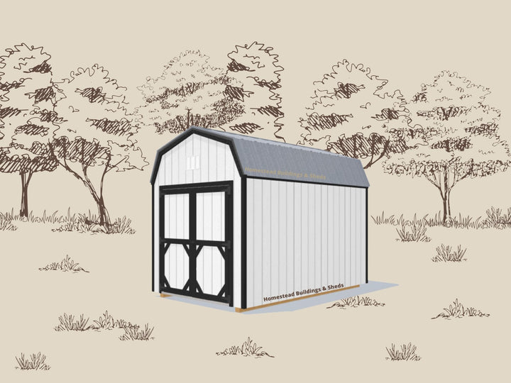 8x12 Utility High Barn: Custom Order - Homestead Buildings & Sheds