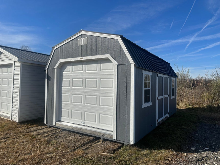 OHIO: 12x20 Heavy Duty Deluxe High Barn Garage Stock #OH26569423 - Homestead Buildings & Sheds